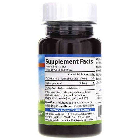 Alpha Lipoic Acid 300 Mg, CL
